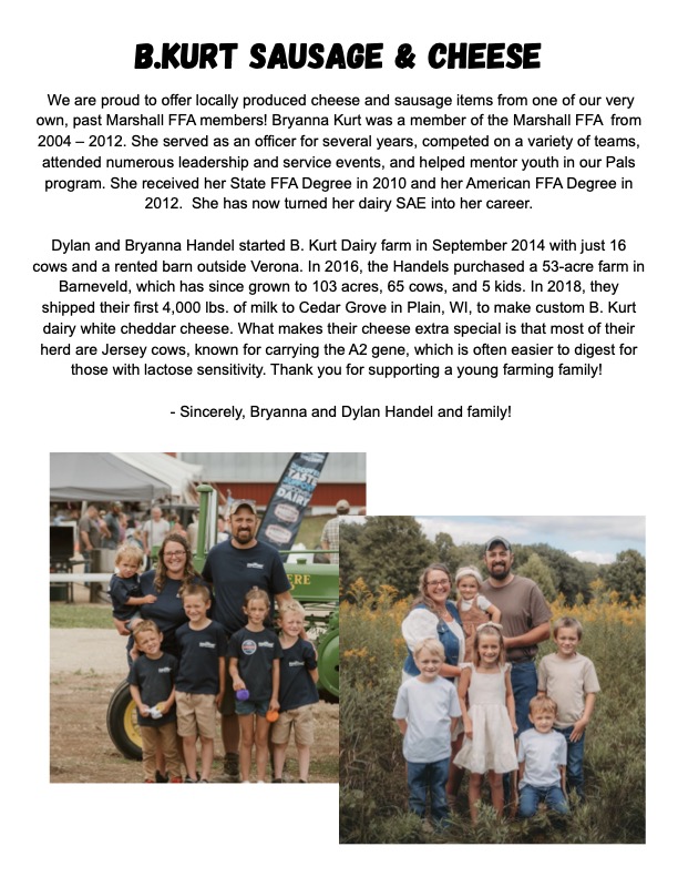 Bkurt cheese and sausage flyer