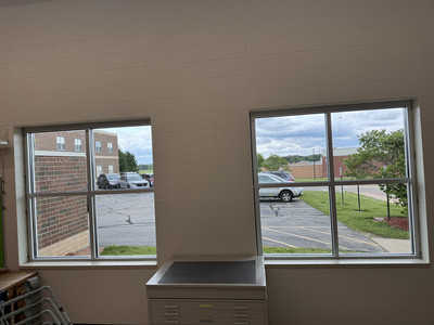 New windows in art room