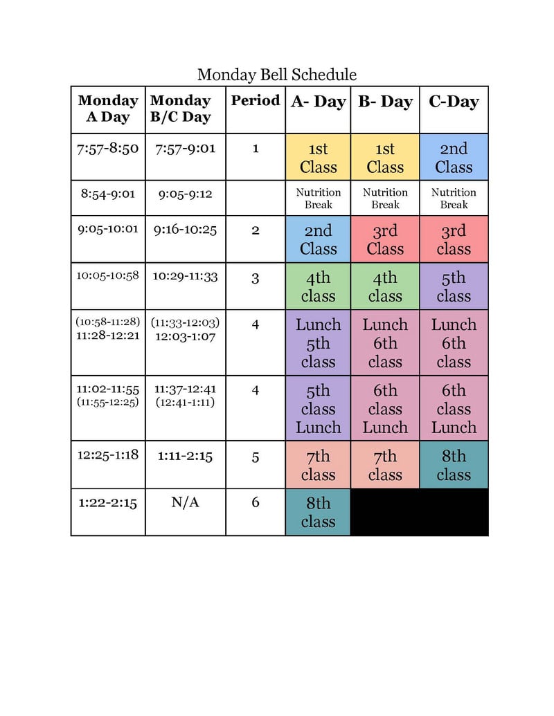 MHS Bell Schedule