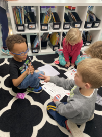 students doing math together